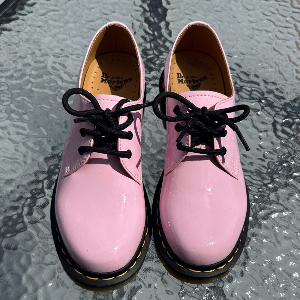 Dr. Martens Pink Patent Leather Oxfords